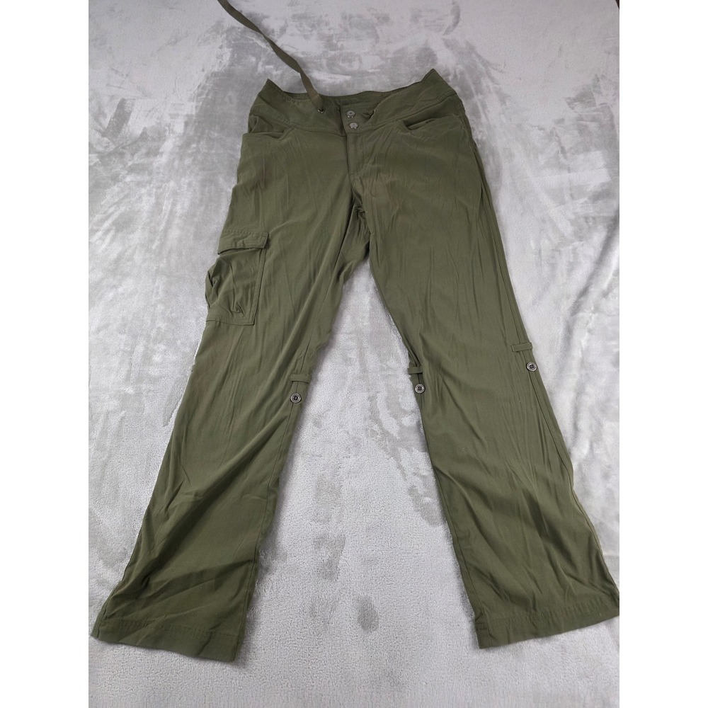 Columbia Cargo Pants Women 6 Short Green Omni-Shield Convertible Roll Up Hiking